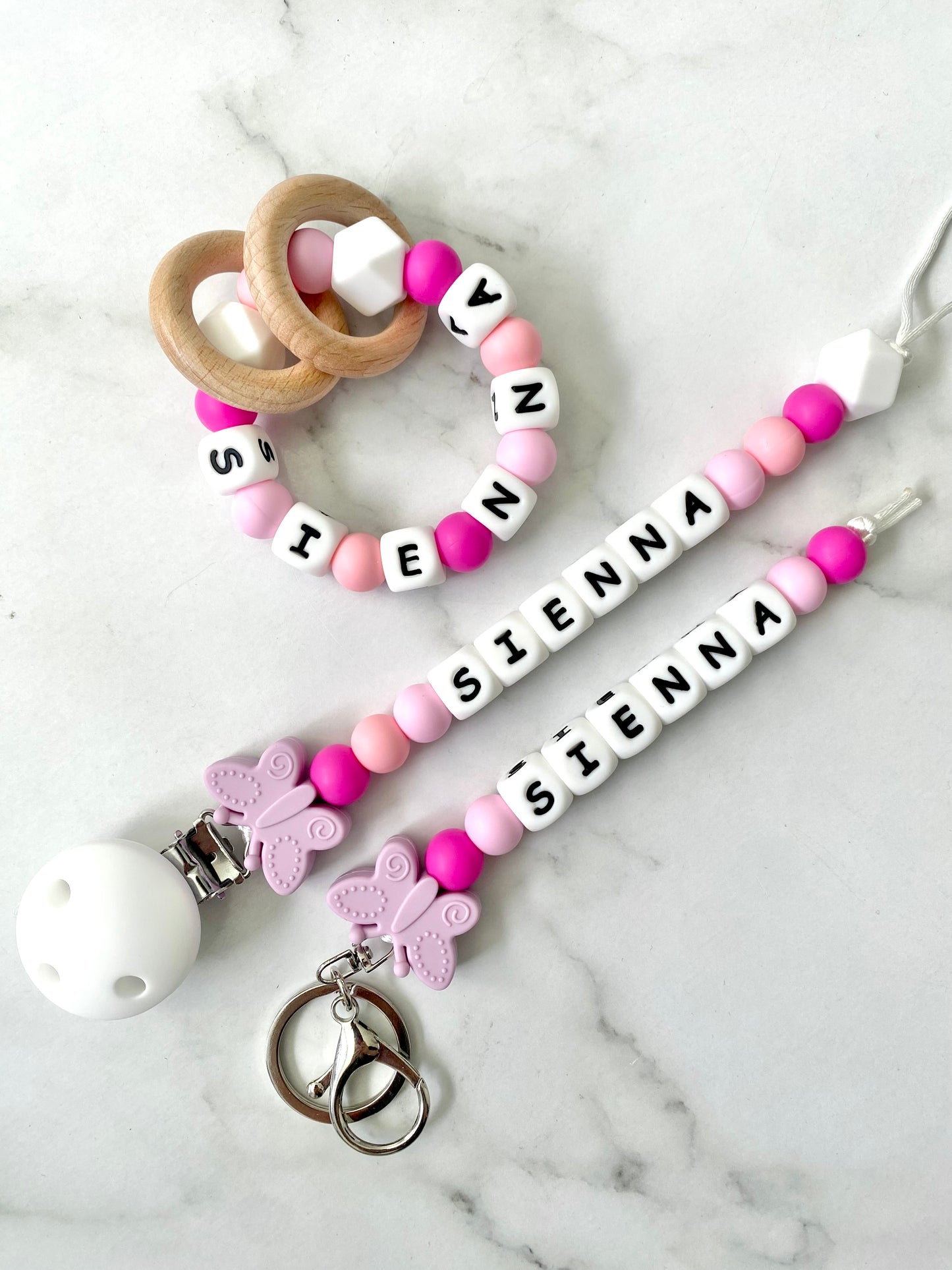 Personalised Dummy Chain - Butterfly