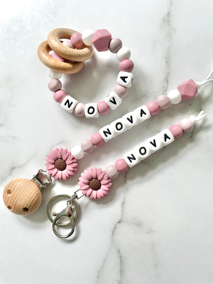 Personalised Dummy Chain - Spring Daisy