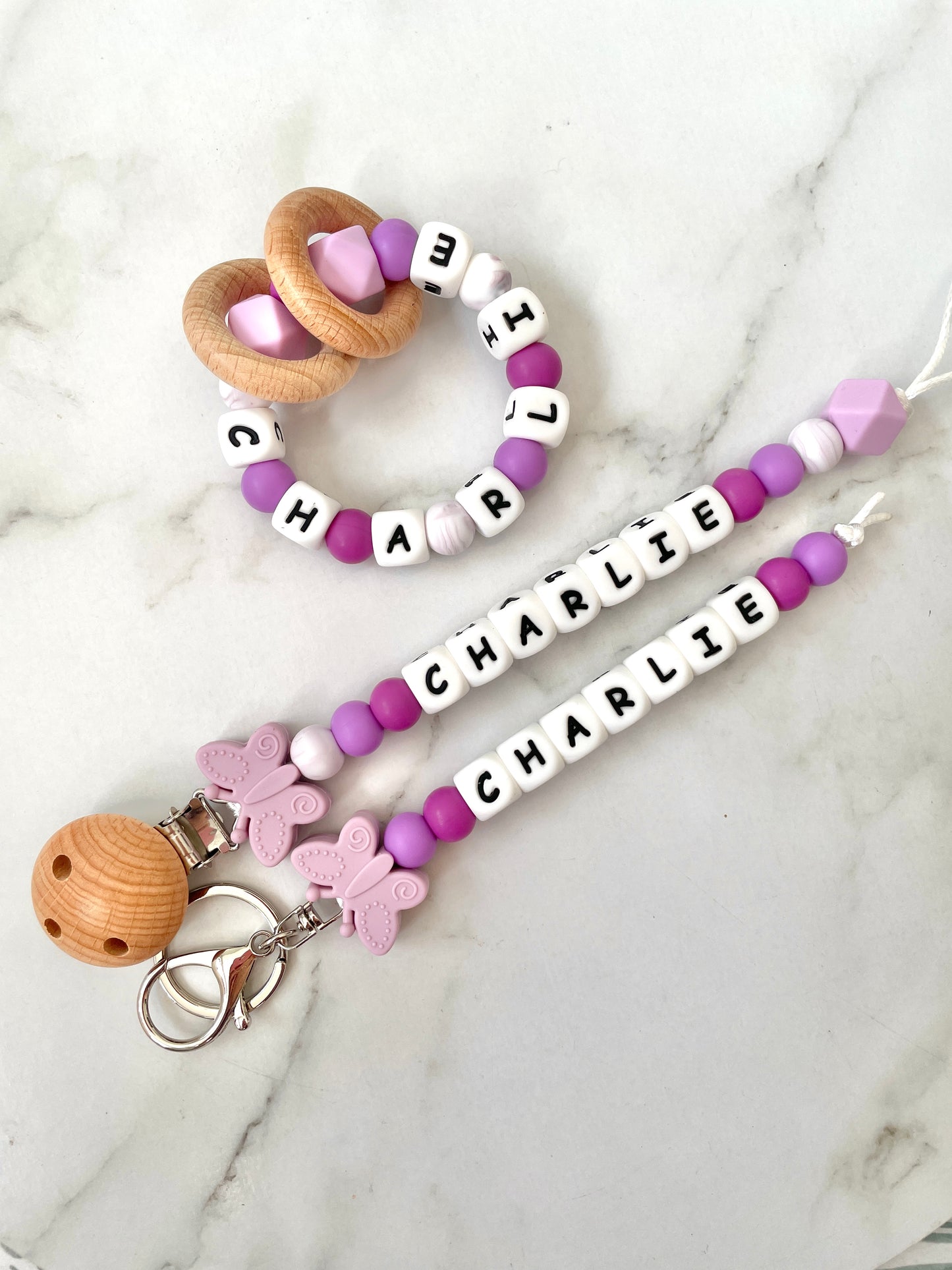 Personalised Dummy Chain - Butterfly