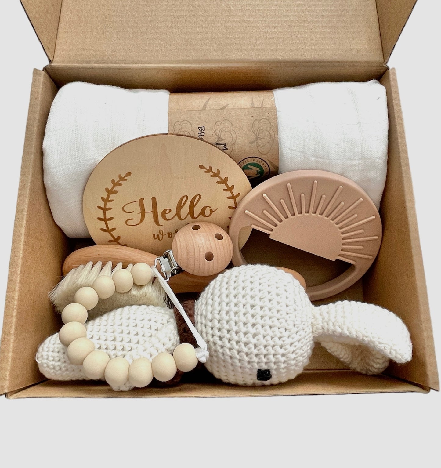 Newborn gift hamper, baby shower gift, baby gift box, neutral
