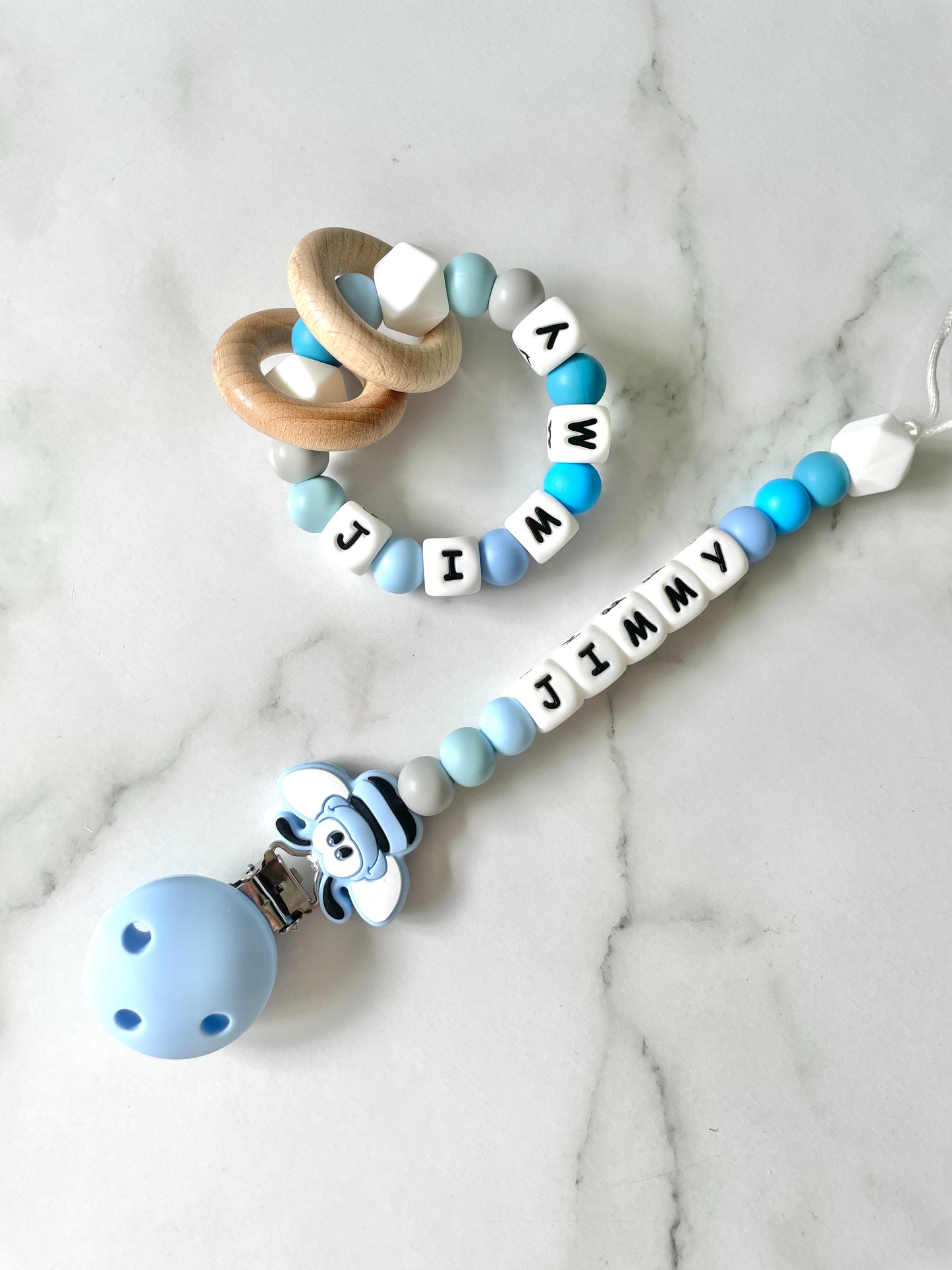 Personalised Dummy Chain - Blue Bee