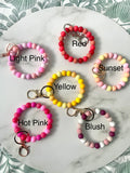 Silicone Beaded Wristlet Keychain