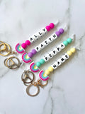 Personalised Rainbow Keyrings