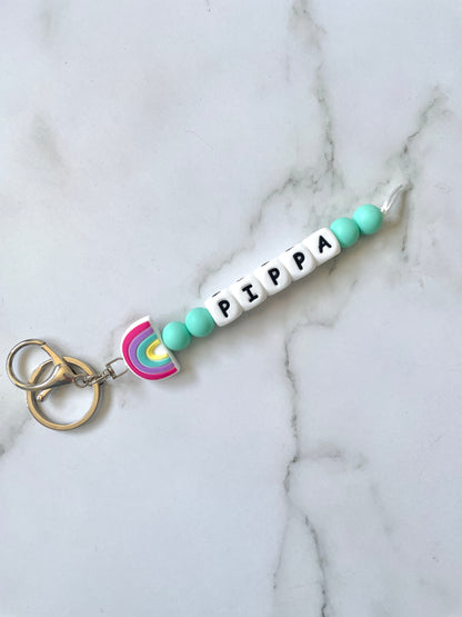 Personalised Rainbow Keyrings