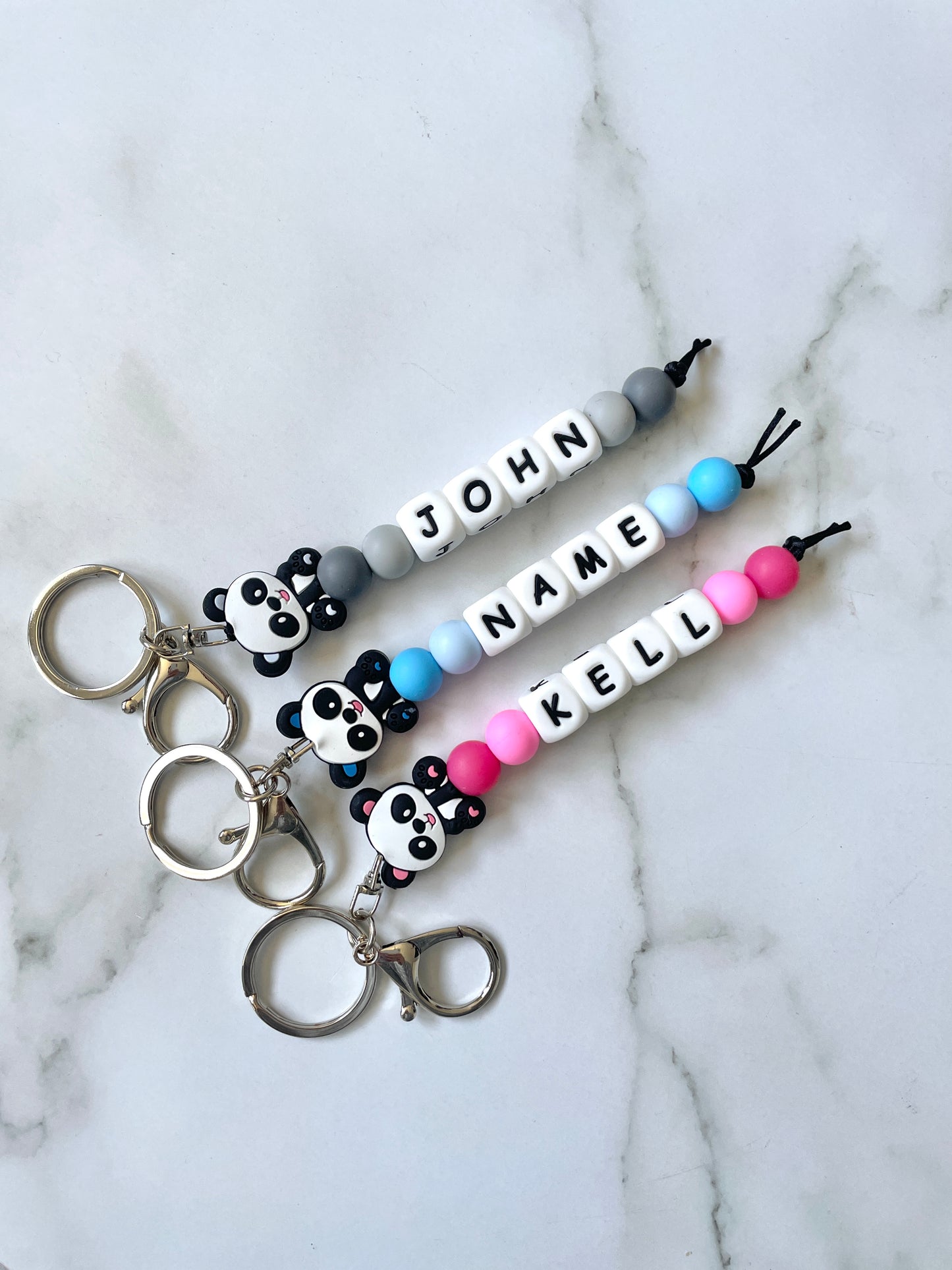 Personalised Panda Keyrings