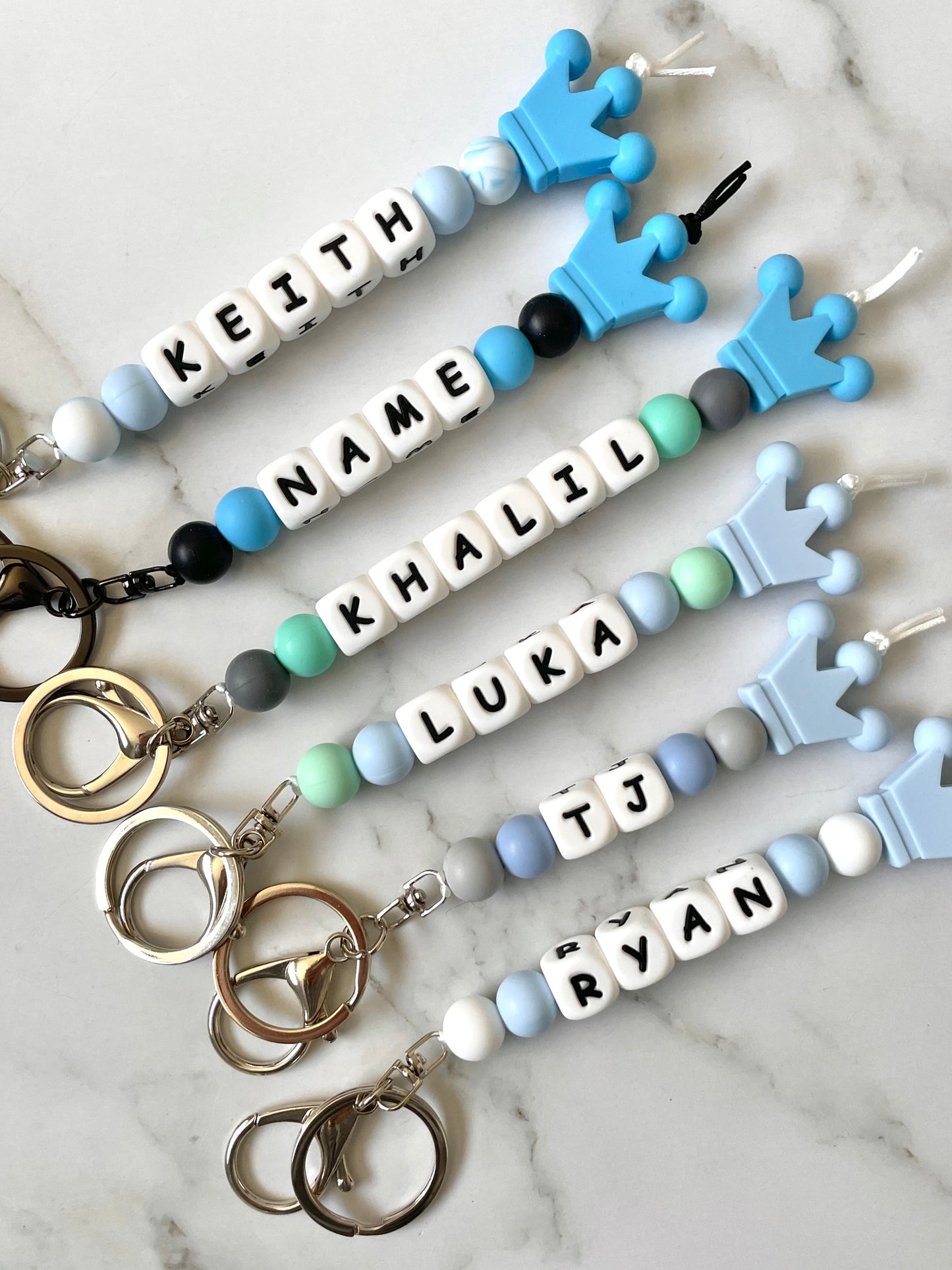 Personalised Crown Keyrings