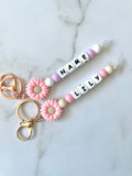Personalised Flower Keyring