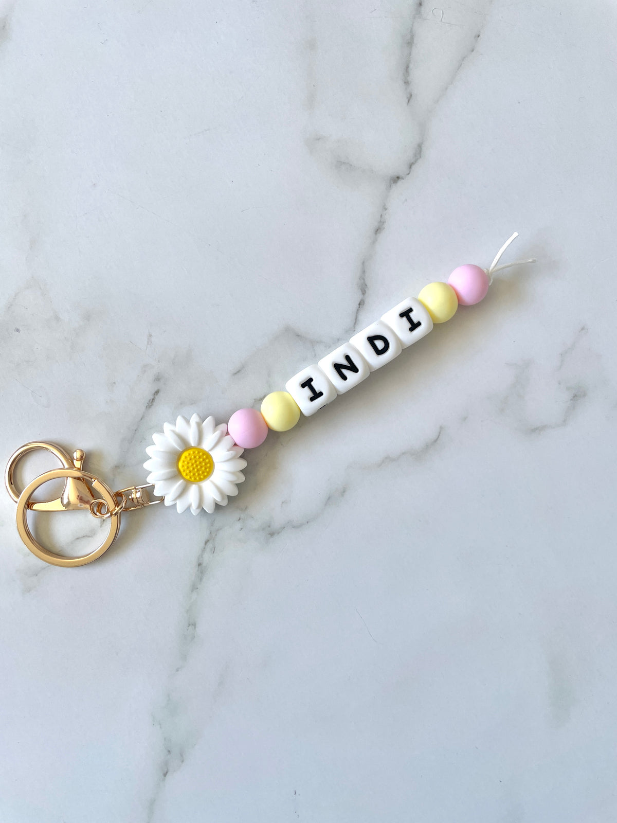 Personalised Daisy Keyring