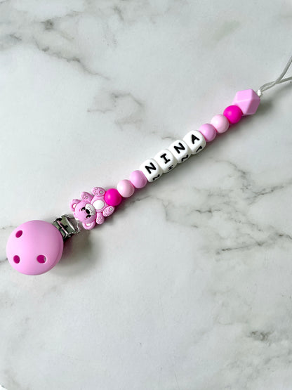 Personalised Dummy Chain - Teddy (Mixed)