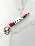 Personalised Coloured Soccer Ball Keyrings