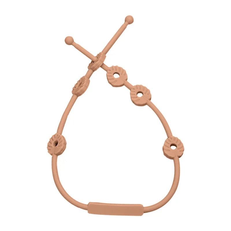Silicone toy cup strap with leaf design for pram high chair Australia