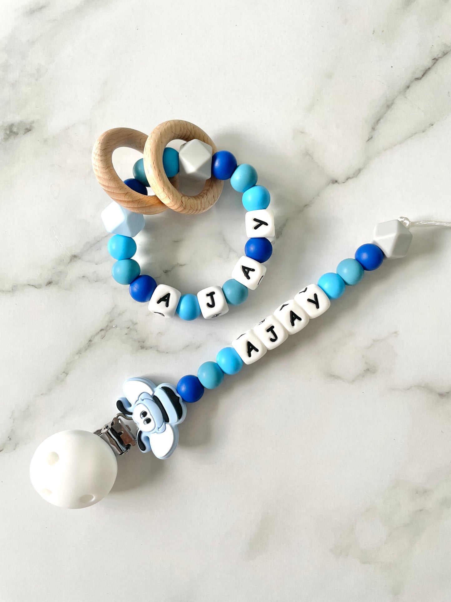 Personalised Dummy Chain - Blue Bee