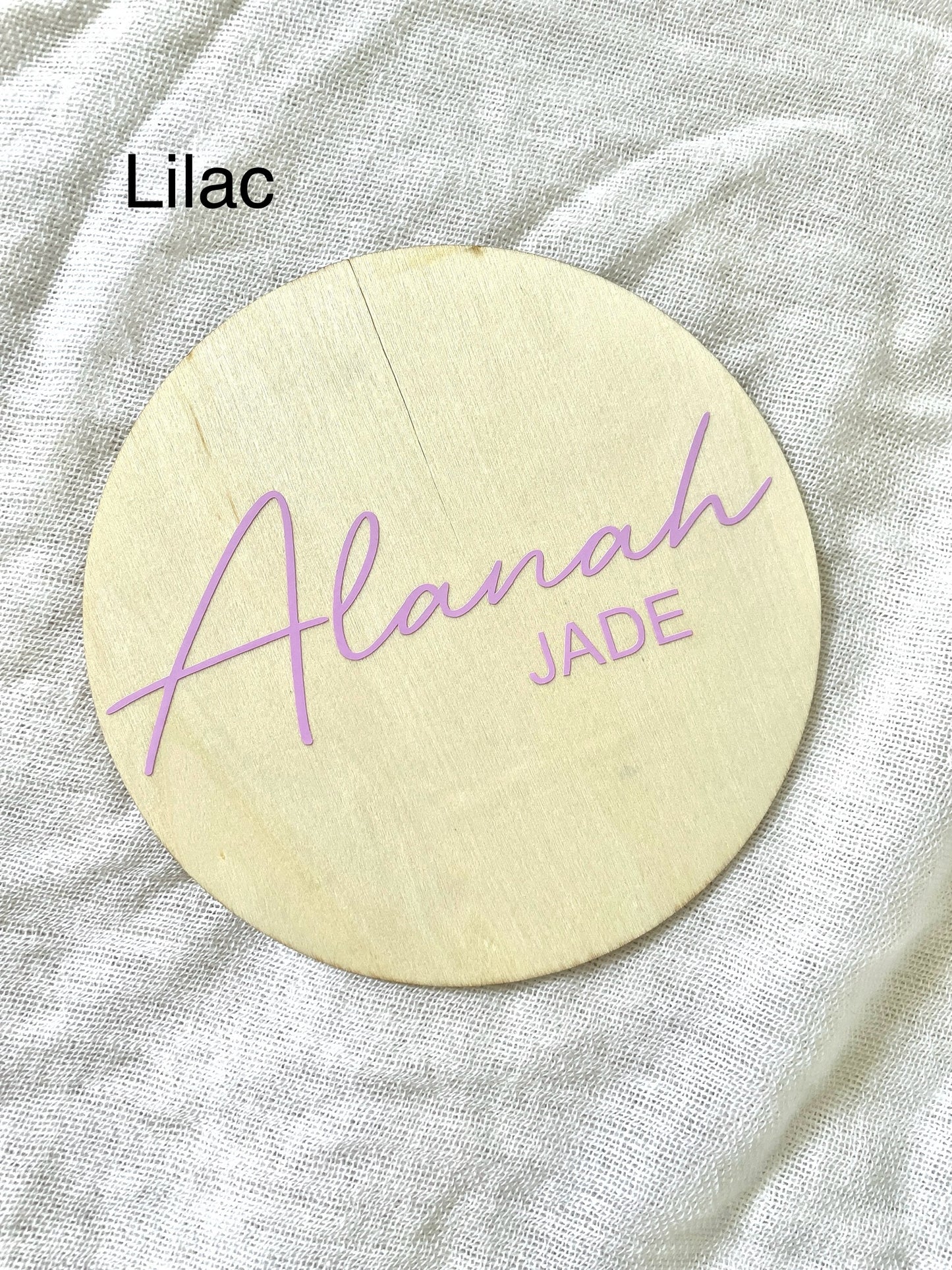 Wooden Baby Name Plaque