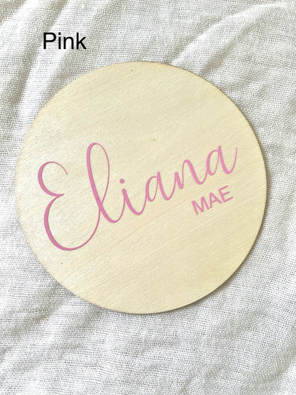 Wooden Baby Name Plaque