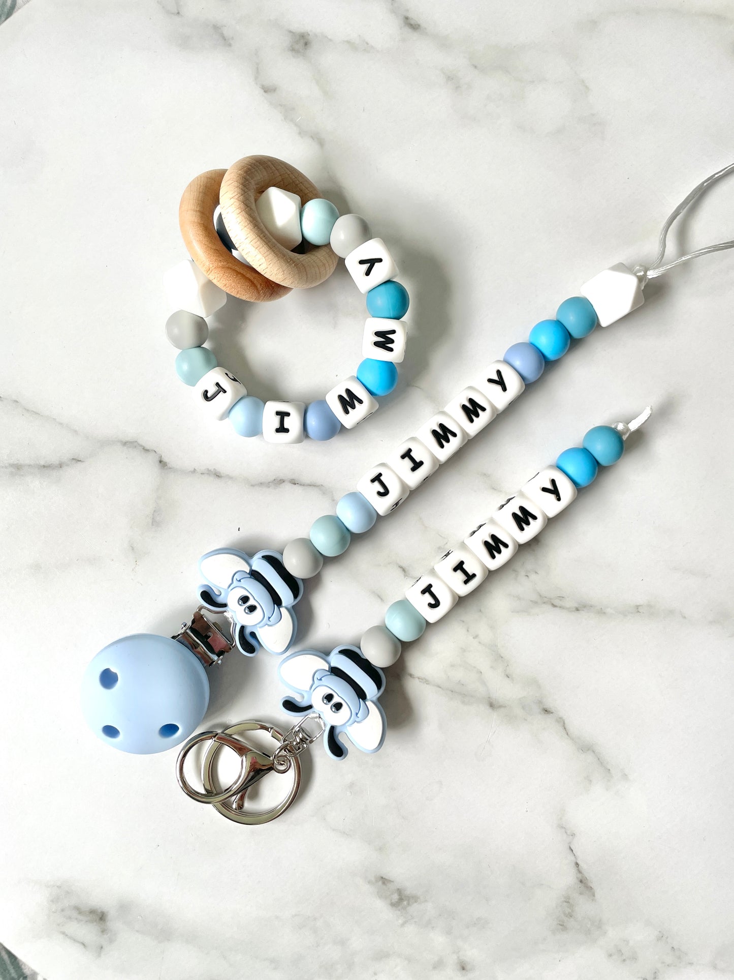 Personalised Dummy Chain - Blue Bee