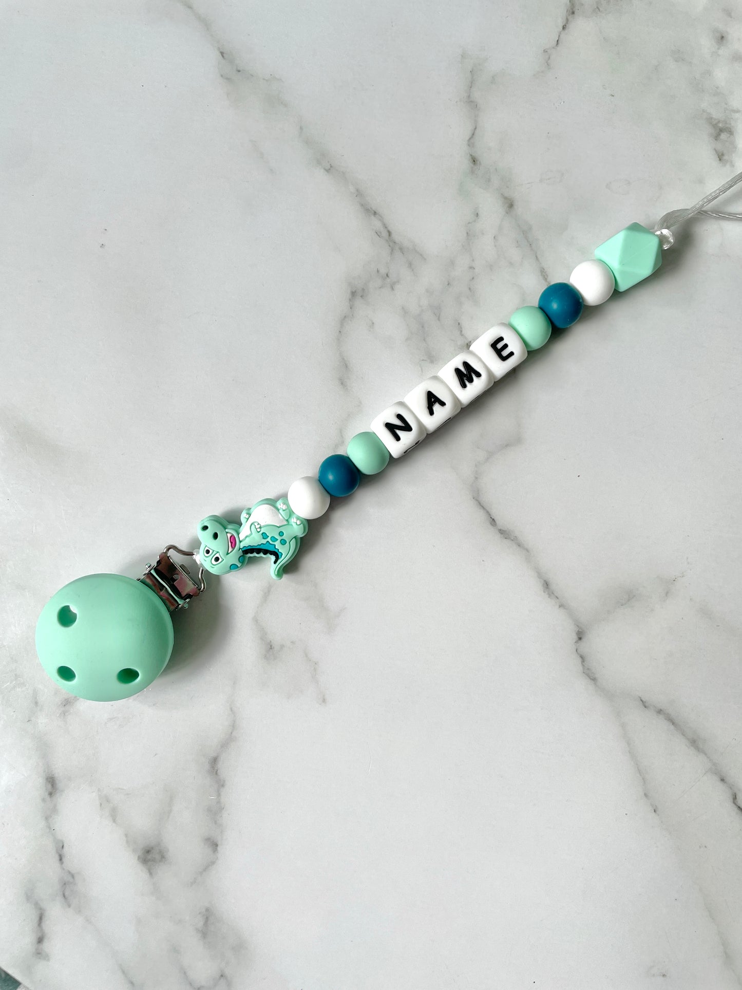 Personalised Dummy Chain -Dinosaur