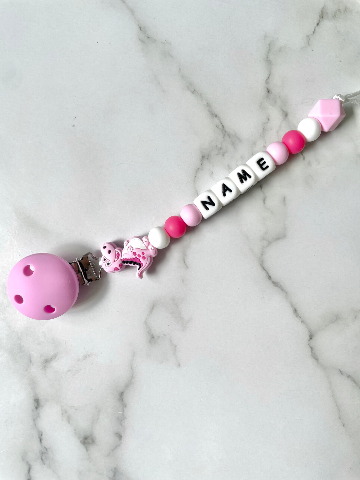 Personalised Dummy Chain -Dinosaur