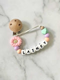 Personalised Dummy Chain - Pink Daisy