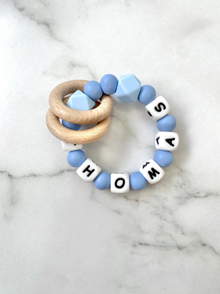 Personalised Dummy Chain - Limited Edition Boy Mouse