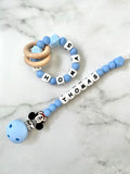 Personalised Dummy Chain - Limited Edition Boy Mouse