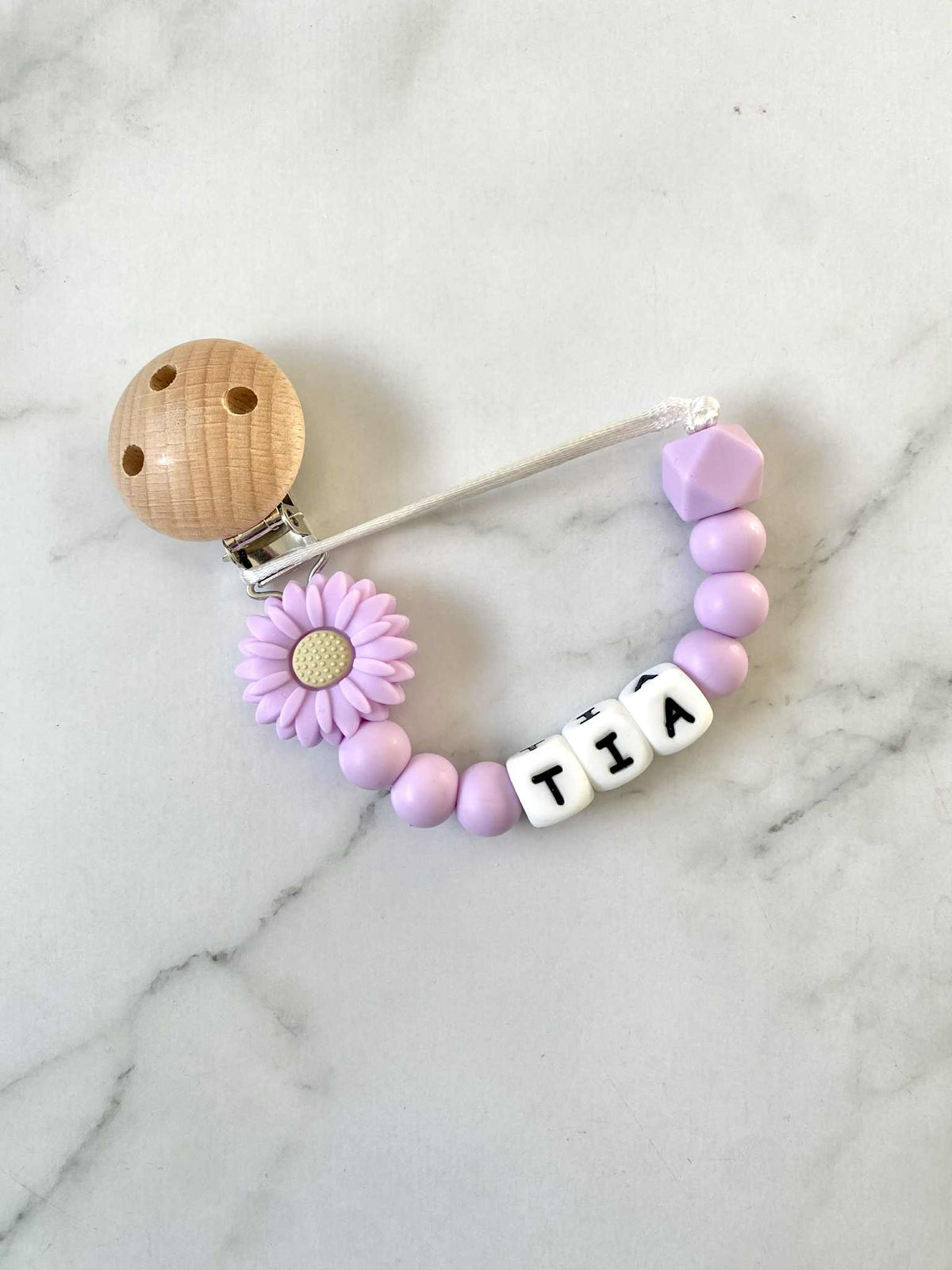 Personalised Dummy Chain - Single Colour Daisy