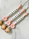 Personalised Dummy Chain - Pink Daisy