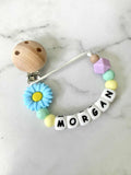 Personalised Dummy Chain - Blue Daisy
