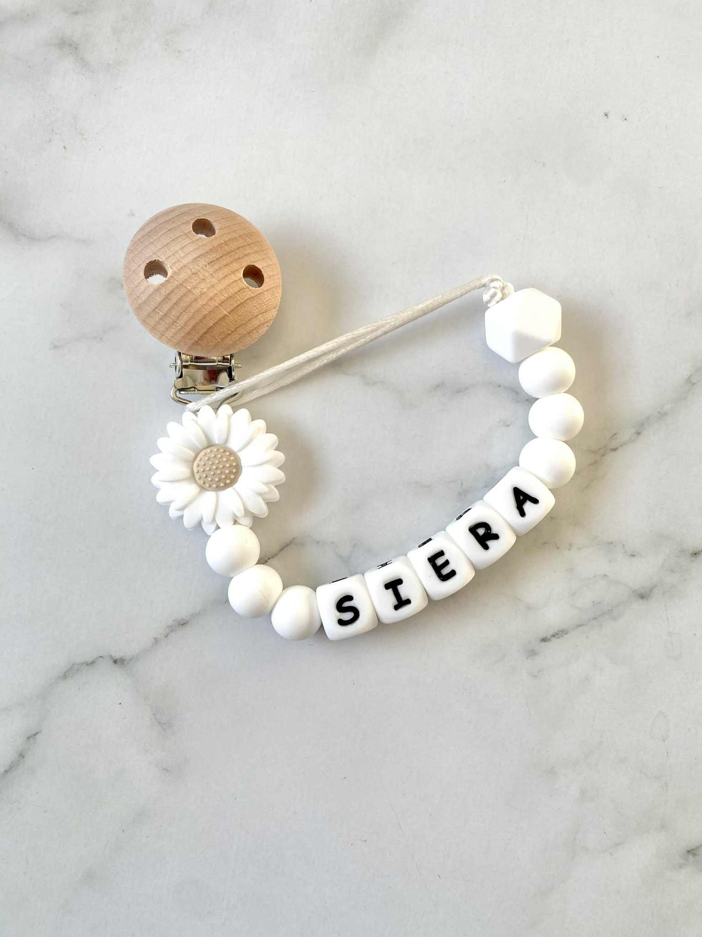 Personalised Dummy Chain - Single Colour Daisy
