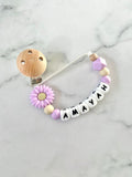 Personalised Dummy Chain - Purple Daisy