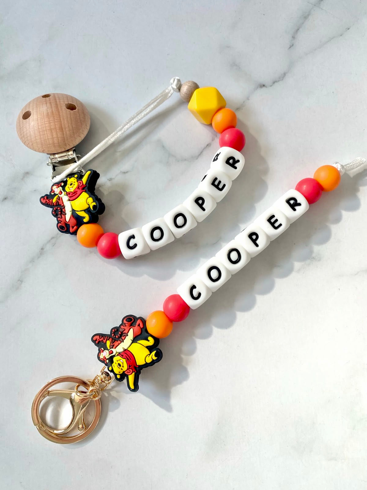 Personalised Dummy Chain - Limited Edition Poo & Tig