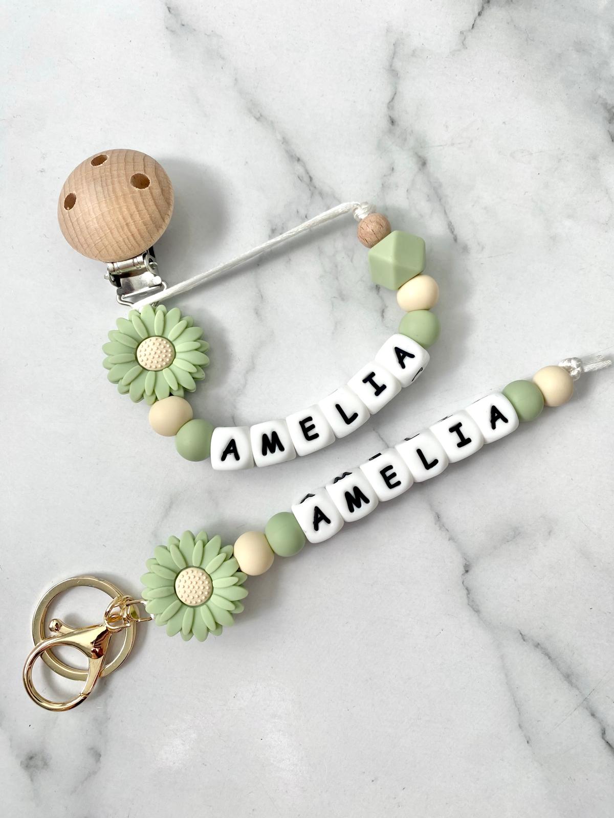 Personalised Dummy Chain - Spring Daisy