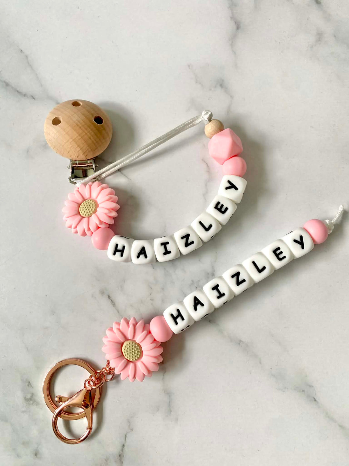 Personalised Dummy Chain - Single Colour Daisy