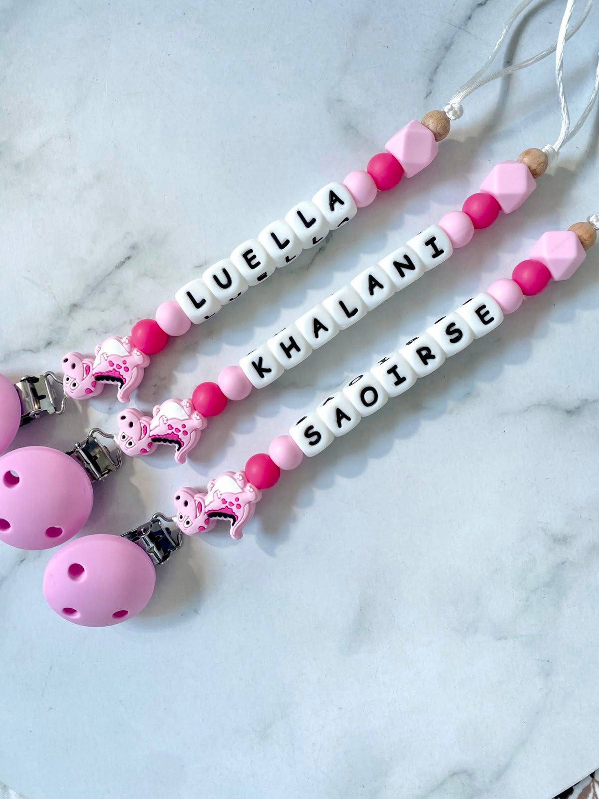 Personalised Dummy Chain -Dinosaur
