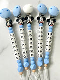 Personalised Dummy Chain - Limited Edition Boy Mouse