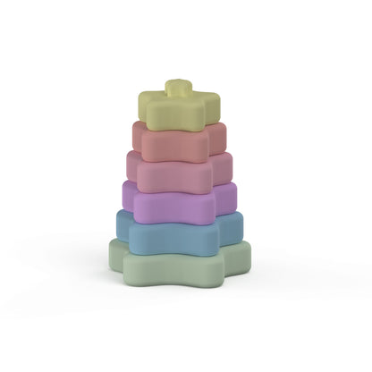 Baby's Star Pastel Stacking Tower Toy-beadsandbubs.com.au