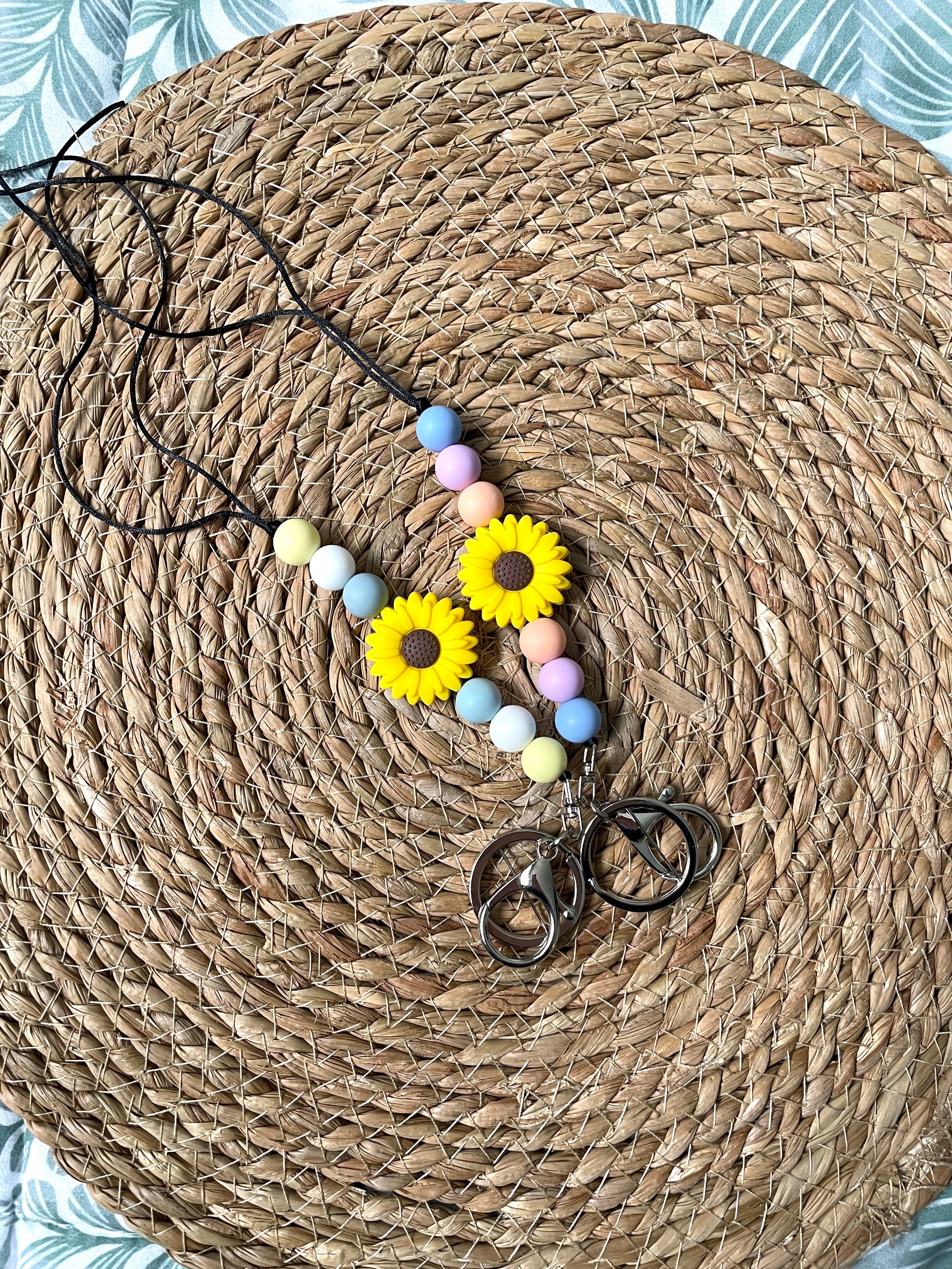 sunflower lanyard