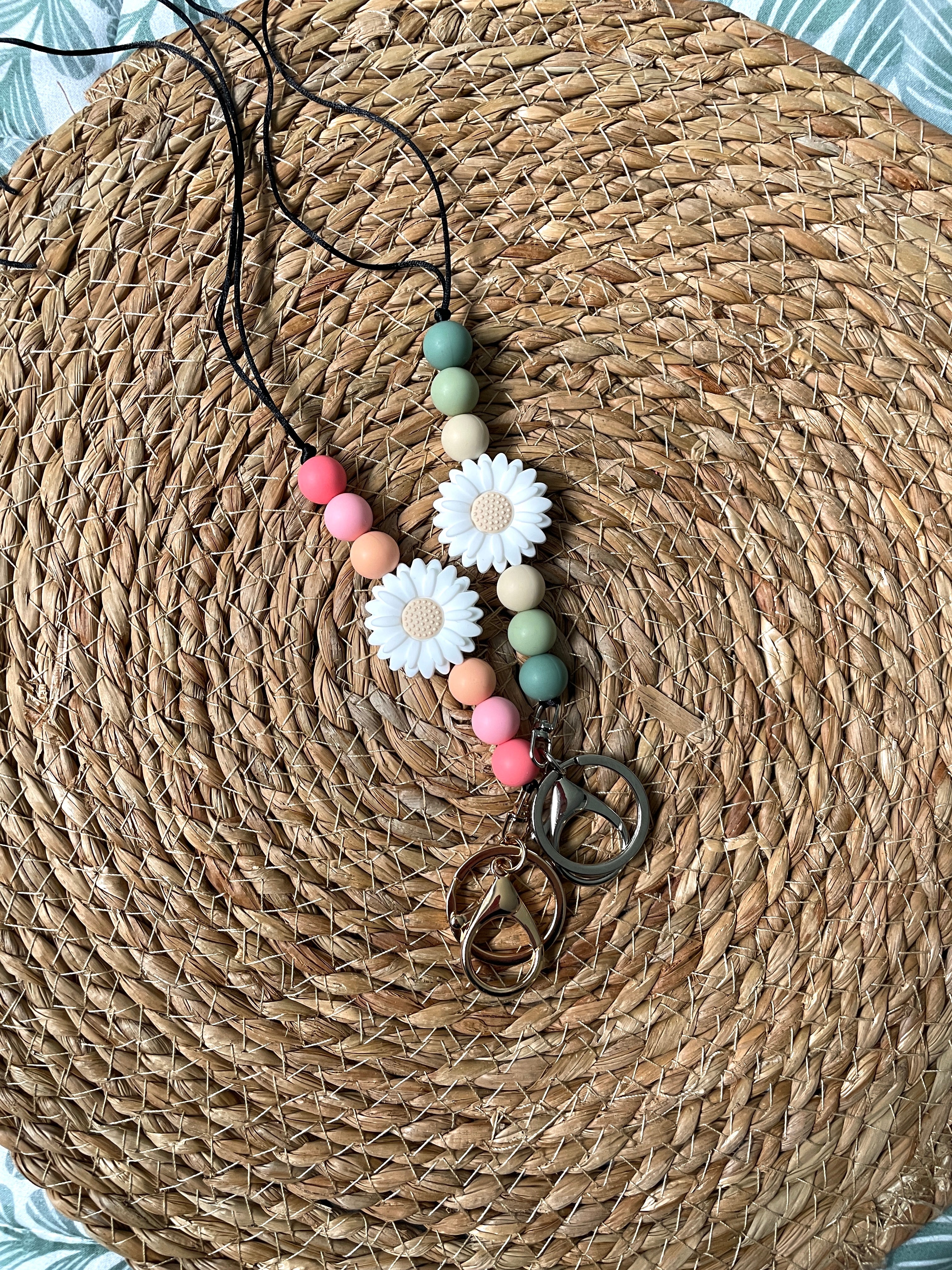 Cheerful Daisy-themed Lanyard-beadsandbubs.com.au