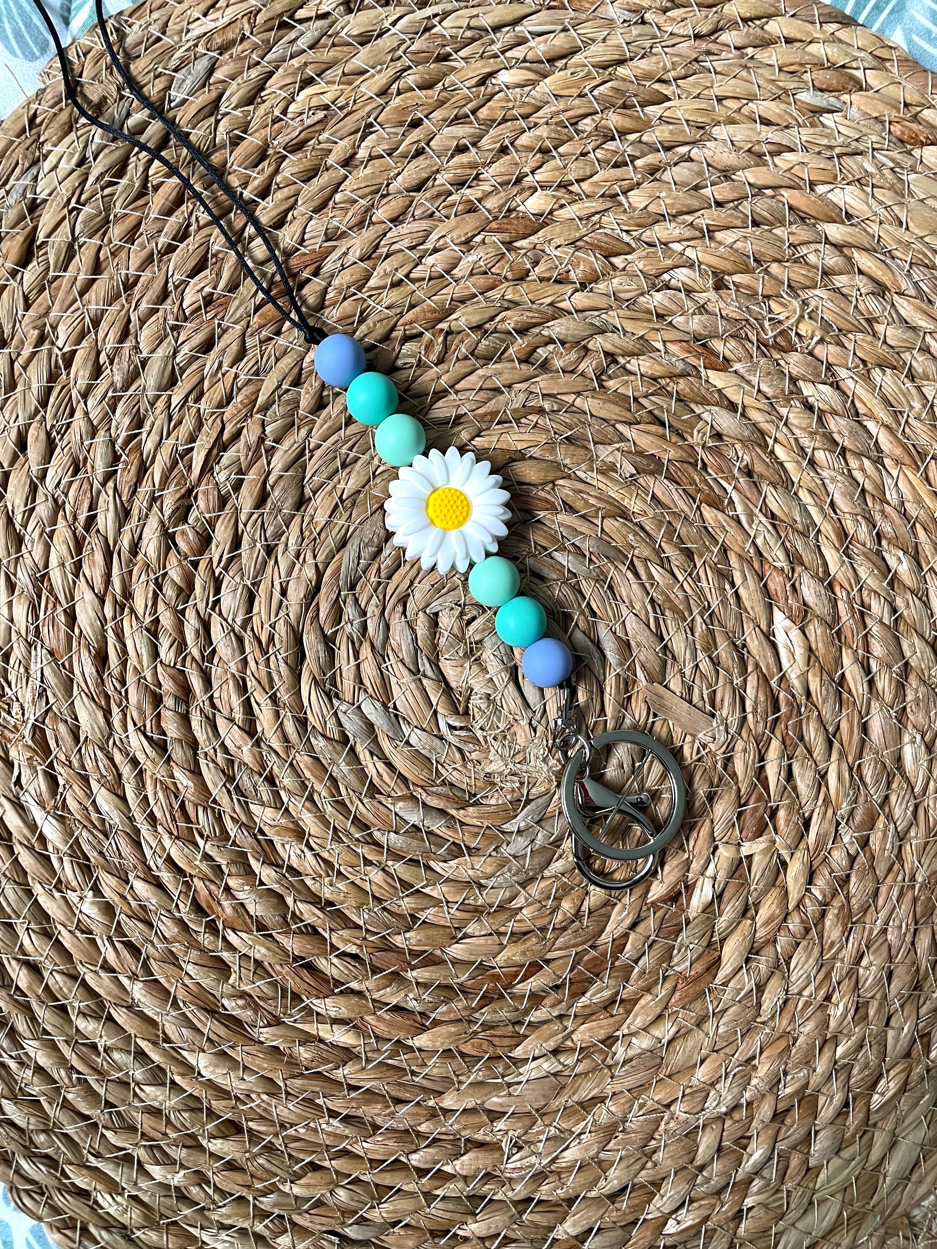Cheerful Bright Daisy-themed Lanyard-beadsandbubs.com.au
