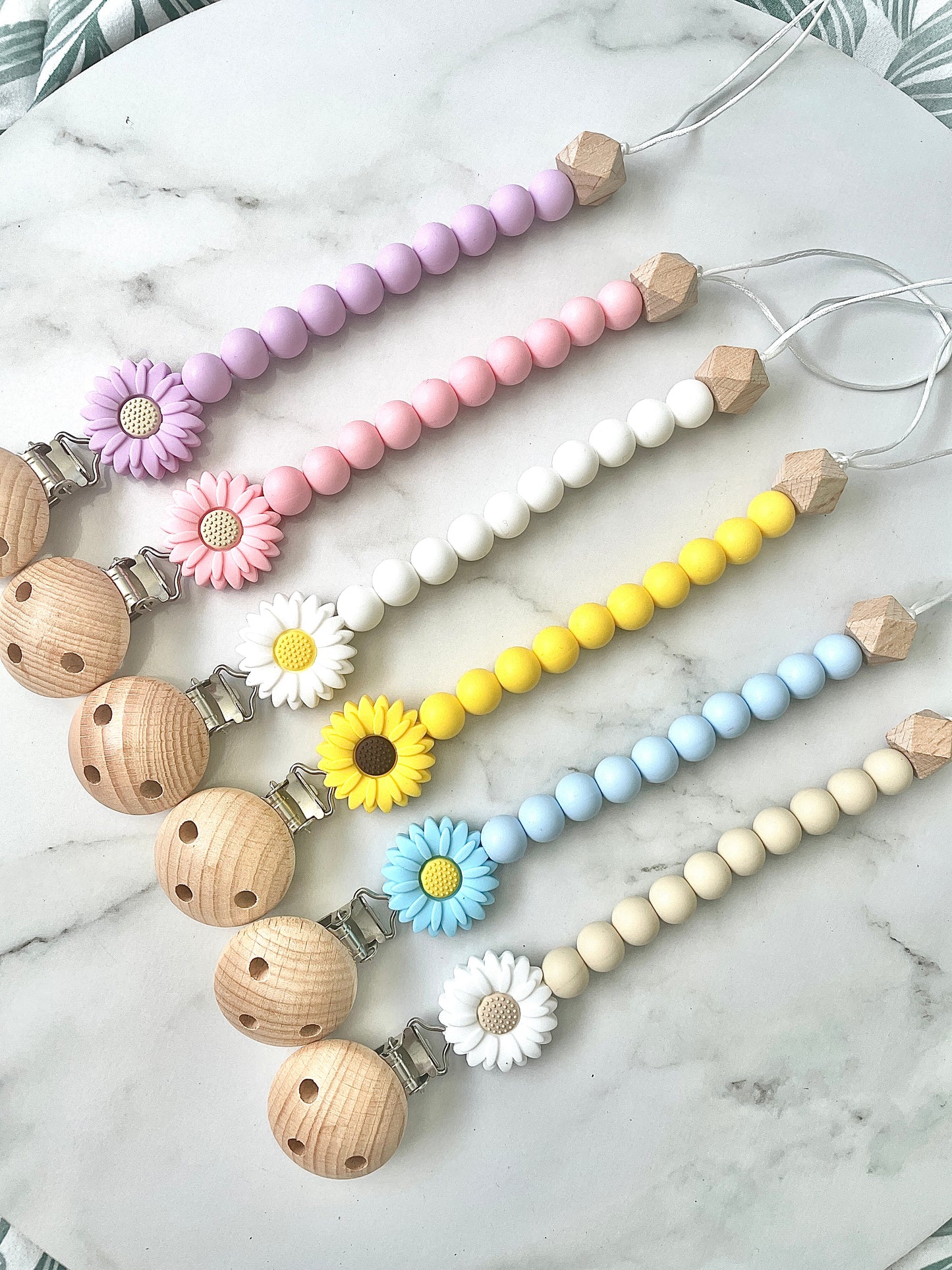 Silicone beaded flower dummy chain collection