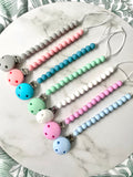 Dummy Chain, beaded dummy Clip, Dummy Holder - plain colour collection
