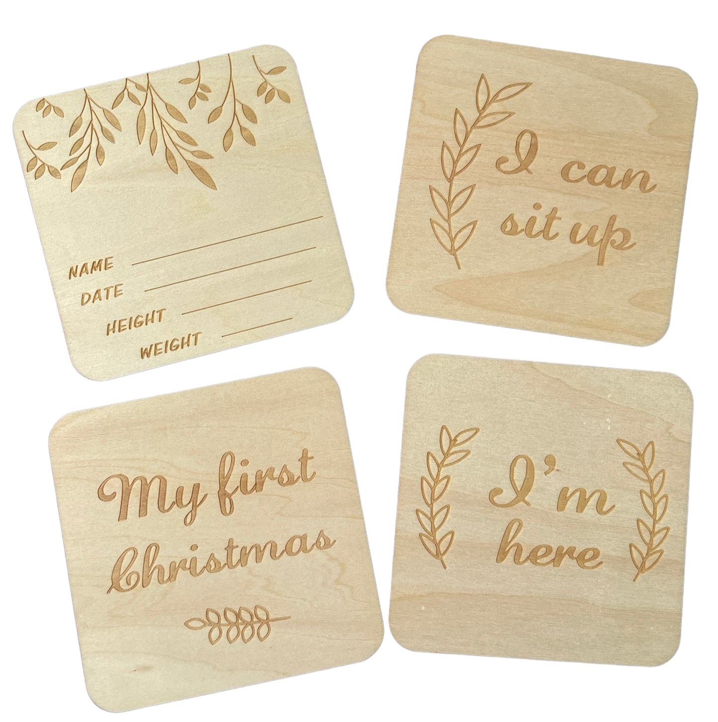Wooden Baby Milestone Cards-Beads-bubs.com