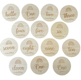 Wooden Rainbow Baby Milestone Cards