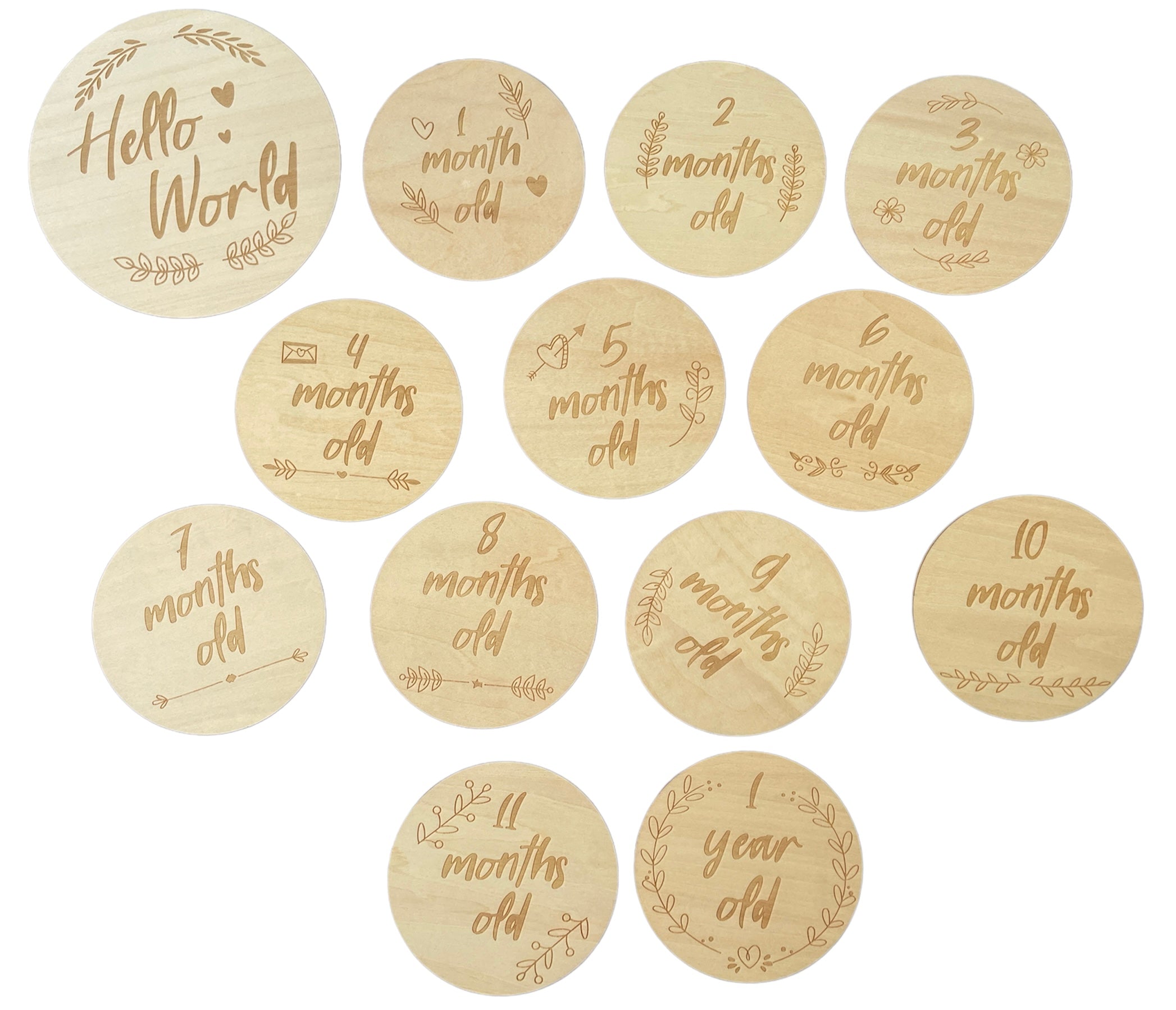 Age Cards For Babies-Beads-bubs.com