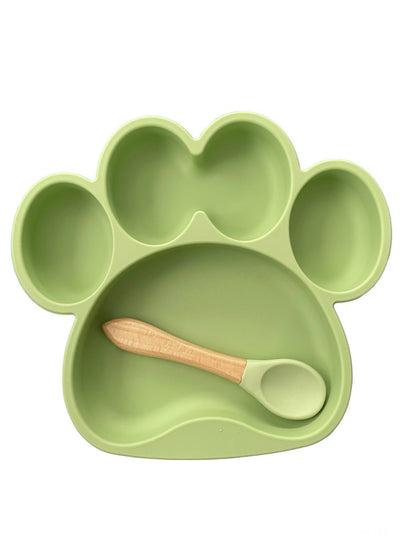 Silicone Suction Paw Plate + Spoon Set