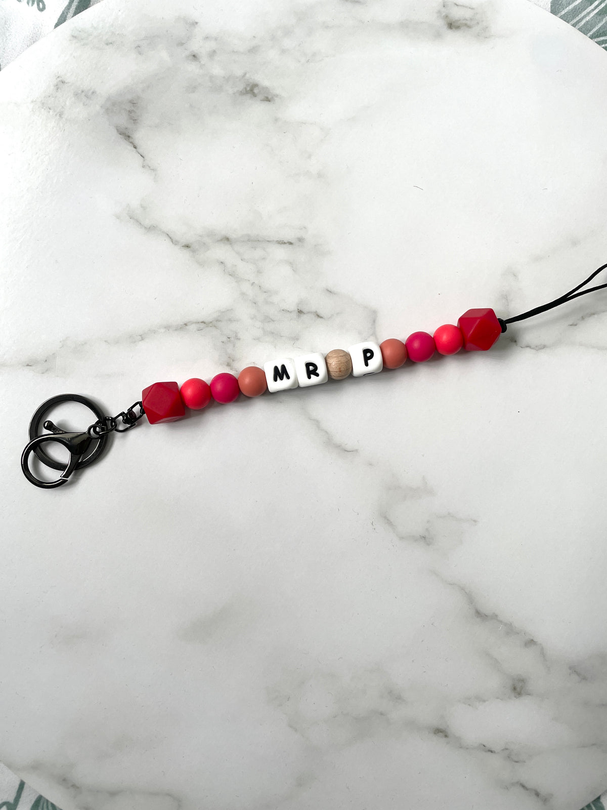 personalised teacher lanyard red