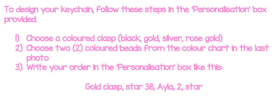 personalised star keyring - design your own